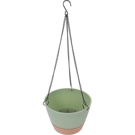 Pot suspendu de 20 cm pour plantes, design moderne, en polypropylène et fer (1/5)