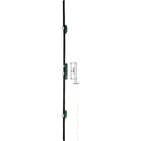 ISEO CERRADURA 785110 25 85 3 PUNTOS FRENTE I 24 NEGRO PICAPORTE/PALANCA