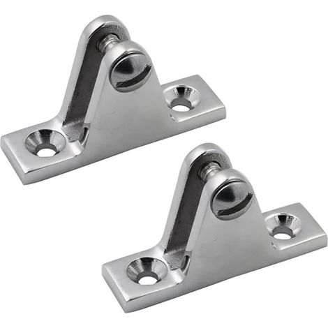 Charnière de Pont Bimini à Montage latéral en Acier Inoxydable 316, 2 pièces, 60mm, Vernis Miroir, matériel de Voile de Bateau Marin (1/5)
