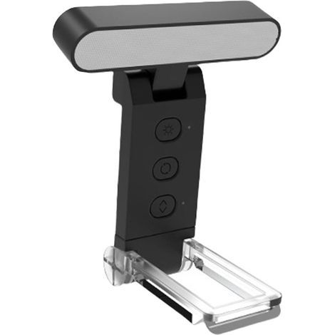 Reading Lamp - LED Clip-on Reading Lamp - Clip-on Spotlight - Rechargeable - 5-Level Brightness Adjustment - Soft, Silky Smooth Color - Bedside Lamp - Suitable for Reading/Bedroom/Desk - Black (1/5)