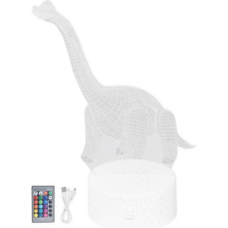 Dinosaurier-Nachtlicht, RGB, 16 Farben, 4 Modi, Dimmer, Fernbedienung und Touch-Steuerung, Wohndekoration (1/5)