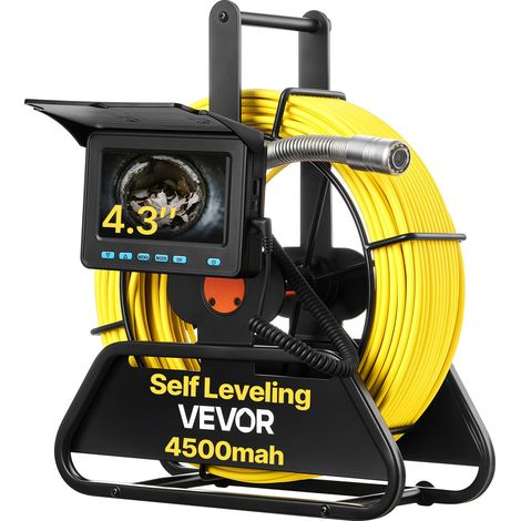 Caméra Inspection Canalisation 50 m Caméra Endoscopique Autonivelante Écran HD 11 cm Endoscope Canalisation pour Conduits Égouts Plomberie, Étanche IP68 12 LED Batterie 4500 mAh Carte SD 16 Go (1/5)