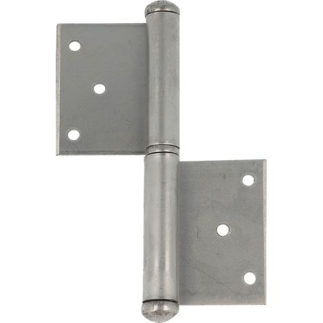 Cerniere con piastra da avvitare in ferro zincato 100 mm. sinistre 2 pz.