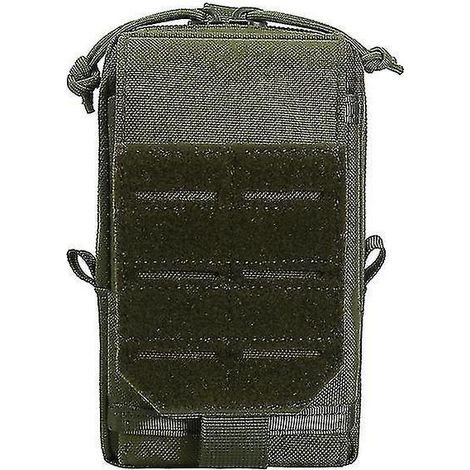 Pochette tactique Molle 1000D, sac banane militaire, sac à outils EDC pour homme, gilet, pochette, étui pour téléphone portable, sac de chasse compact, vert (1/5)