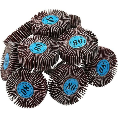 Lot de 20 disques à lamelles abrasifs pour perceuse sans fil Dremel - Grain 80 (1/5)