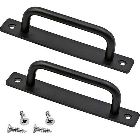 Door Handle,2Pcs Heavy Duty Barn Door Handle Sliding Door Handle Push Door Handles with Back Plate Aluminum Alloy Grab Bar Handles for Furniture