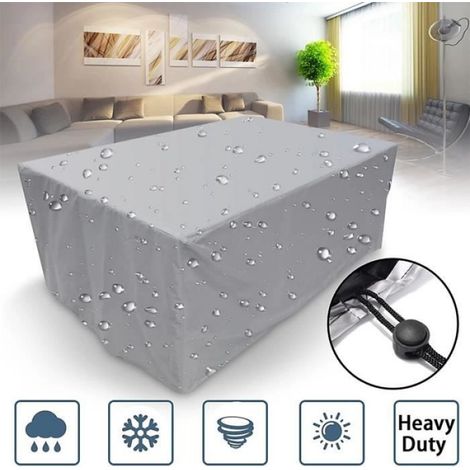 Housse Pour Mobilier De Jardin Étanche Bâche 180x150x80cm Anti-poussière Couverture Housse De Protection Meuble Table Salon Jardin (1/4)