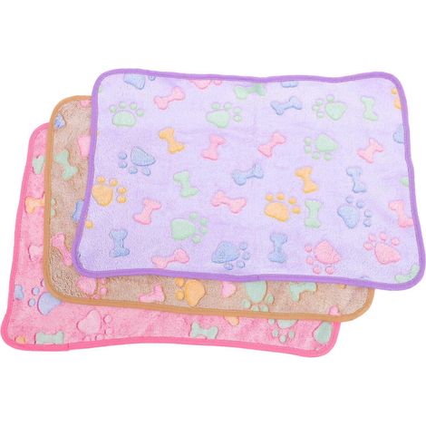 Lot de 3 couvertures en flanelle pour cobayes, utilisables comme litière ou doublure de cage. Couvertures lavables pour petits animaux. (1/5)