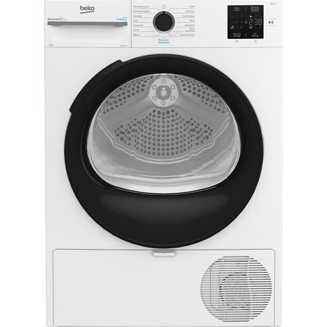 Asciugatrice a pompa di calore bianca da 60 cm e 8 kg - D3H18D93W - Beko