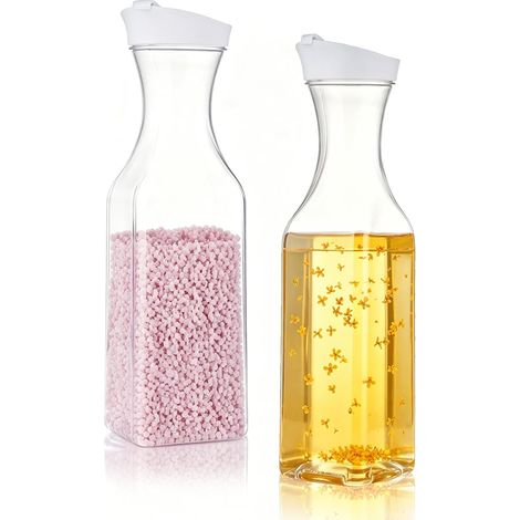 (2 Pièces) 1500 ml Boîte de rangement, Fermeture Étanche, Étiquette Claire, Réutilisable, Convient pour la Lessive et l'Adoucissant (1/5)