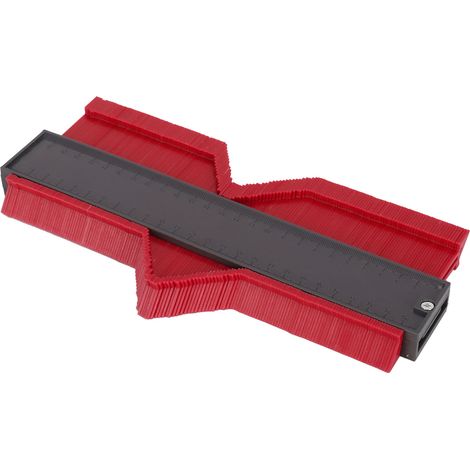 Règle de Contour à Verrou pour Mesures de Formes Irrégulières - Accessoire Menuiserie Rouge 250mm (1/5)