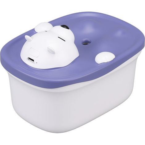 Humidificateur de bureau miniature 450 ml en forme d'ourson bulle, rechargeable par USB, humidificateur hydratant violet