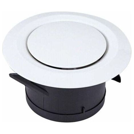 – Bouche VMC Ø100 mm – Grille de ventilation ronde orientable en ABS – Pour extraction et insufflation d'air – Installation facile sans outils (1/5)