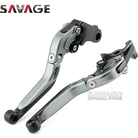 Leviers de frein et d'embrayage pour Honda NC750X, NC700X, CBR650R, CB650F, CB 600 et NC 750 - Accessoires moto - Réglables, pliables et extensibles - Noir titane (1/5)