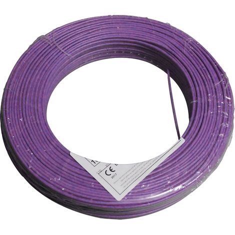 Fil électrique HO7VU 1.5 mm² violet en 100 m - Arcanaute (1/2)