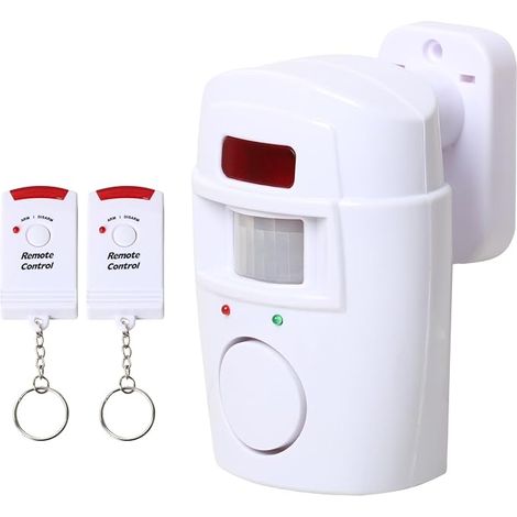 Wireless Detection Alarm - 105dB Siren - 2 Remote Controls (1/5)