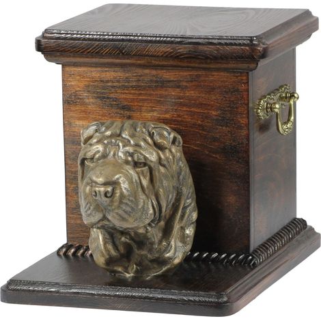 Shar Pei - une urne funéraire pour chien avec une statuette, une urne élégante pour un chien, une urne unique avec un buste de chien par Art-Dog (1/5)