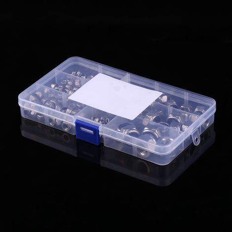 Kit d'assortiment de 165 écrous de blocage à insert nylon en acier inoxydable SS304, tailles M3, M4, M5, M6, M8, M10 et M12. (1/5)