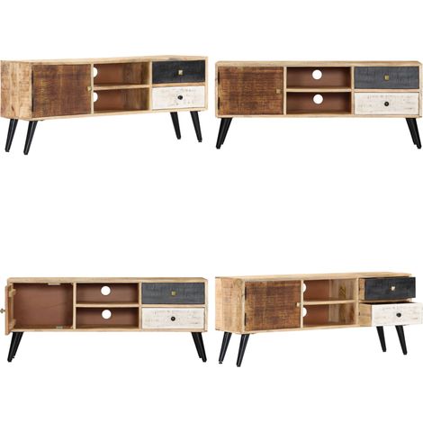 Mueble para TV de madera maciza de mango 115x30x47 cm - Mueble de madera - Mueble de madera maciza