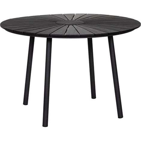 Mesa de aluminio negra D109.5x72h cm