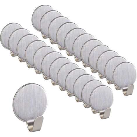 Set di 24 ganci autoadesivi in acciaio inossidabile (1/5)