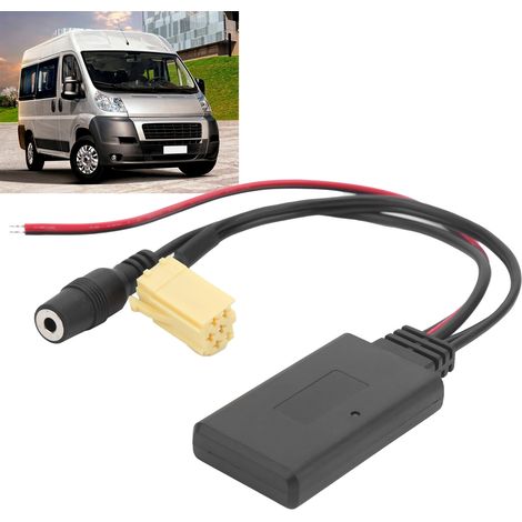 Câble audio AUX pour voiture, adaptateur microphone Bluetooth 5.0, 6 broches, pour Fiat. (1/5)