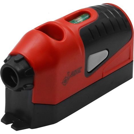 Mini vertical spirit level, laser spirit level, laser-guided horizontal line measuring tool - red (1/5)