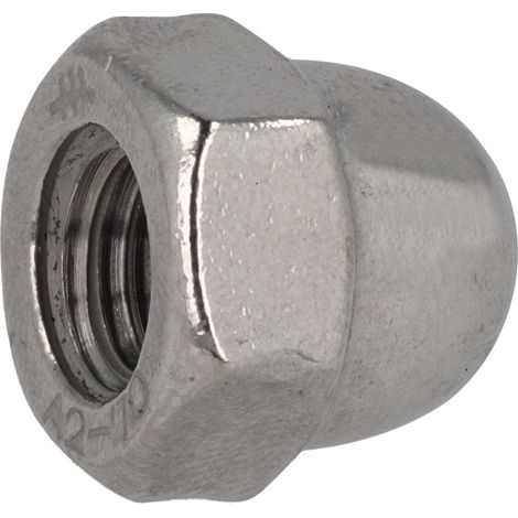 Ecrou borgne M10 selon DIN 1587 en inox A2