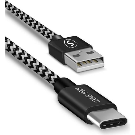 Skin Usb C Kabel 2 1 A 1 5 M Schwarz Wei