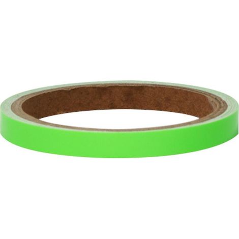 Ruban adhésif phosphorescent vert étanche 10 m 1 cm - Lot de 2 - Autocollant de sécurité amovible phosphorescent (1/4)