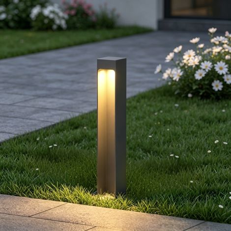 Mai & Mai Lampe sur Pied Extérieur Lapme Jardin Gris Foncé 60x60x400mm Eclairage Extérieur LED IP65 Desgin BaldersLights