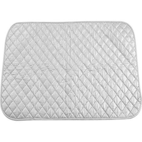 Tapis de repassage dimensions 60 x 55 cm en coton résistant à la chaleur léger et portable pour lave linge sèche linge table plan de travail et repassage couleur grise (1/5)
