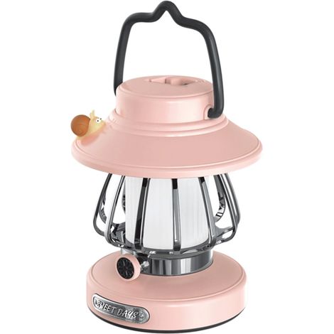 Lampe de camping, lampe de camping vintage rechargeable en métal, lampe suspendue vintage à piles, ampoule portable étanche pour tente d'extérieur (1/5)