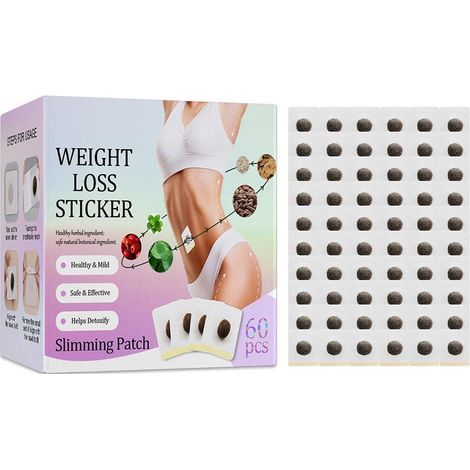 60 Detox-Sticker für einen flachen Bauch, selbstklebende Fettverbrennungspflaster zur Gewichtsreduktion (1/5)