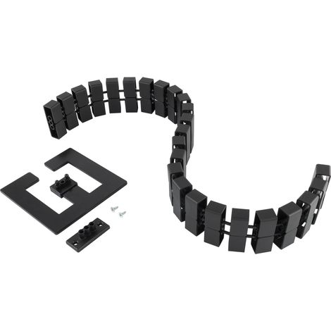 Cube SL Kabelschlange, Kabelkanal Kabelführung Kabelmanagement + flexible 2D/3D-Funktion, Kunststoff, schwarz, 750 mm