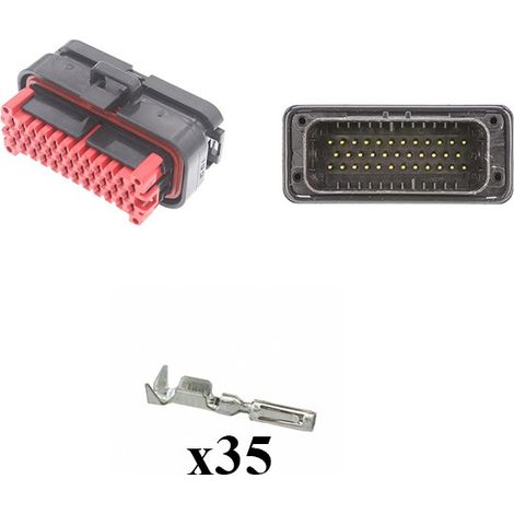 Kit Connettore Ampseal Maschio Femmina 35 Vie Nero da circuito stampato con terminali dorati