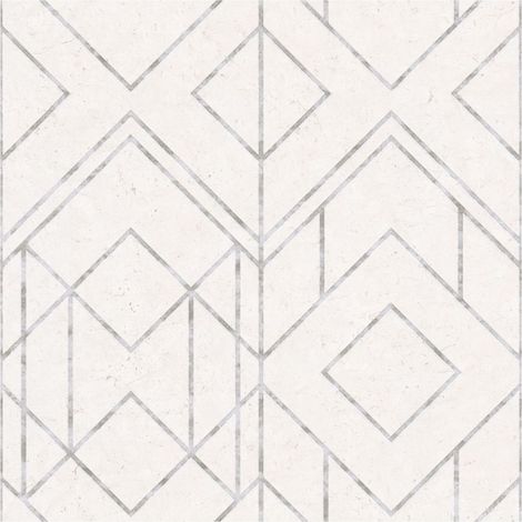 Graphic wallpaper wall Profhome 378691 non-woven wallpaper slightly textured with graphical pattern matt white grey 5.33 m2 (57 ft2) (1/5)