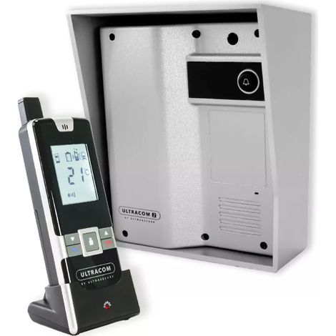 Ultra Secure – Interphone sans fil autonome 600m – Alimentation par piles – Portée 600m – Combiné mobile rechargeable – Visière de protection (1/5)