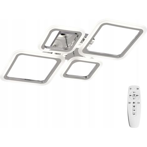 Plafoniera Chrome Glamour, plafoniera a LED + telecomando, moderna (1/5)