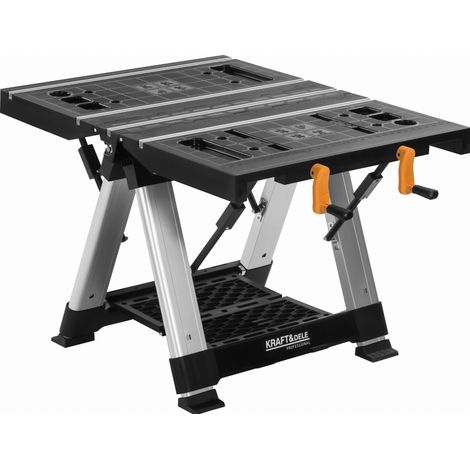 Mesa de trabajo plegable con abrazadera, capacidad de carga de 350 kg, 84 x 81 x 63 cm, KD11870 (1/5)
