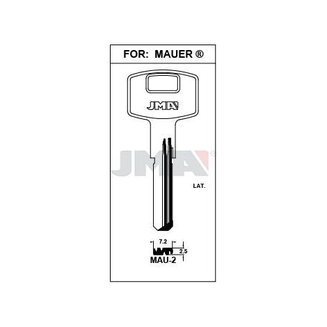 JMA llave punto jma mau-2 (caja 10) , DETALLES
Referencia         MAU-2
Para:                MAUER 
Catálogo           SUPL. C11.2021
Clase               CILINDRO SEGURIDAD