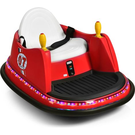 Voiture Auto Tamponneuse Électrique 6V pour Enfants 2-5 Ans, avec Télécommande, 57x75x42cm Rouge