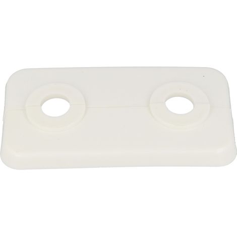 STEDO Doppel-Scharnierrosette Rohrabstand 50 mm, Loch 12 mm - weiß