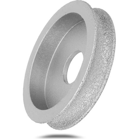 Meule brasée au diamant, type concave, 10 mm, argent, épaisseur 10 mm [meule à bord arrondi] (1/5)