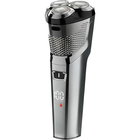 Rasoir électrique - AVIZAR - 22 cm - 3 têtes rotatives - IPX7 - Recharge USB
