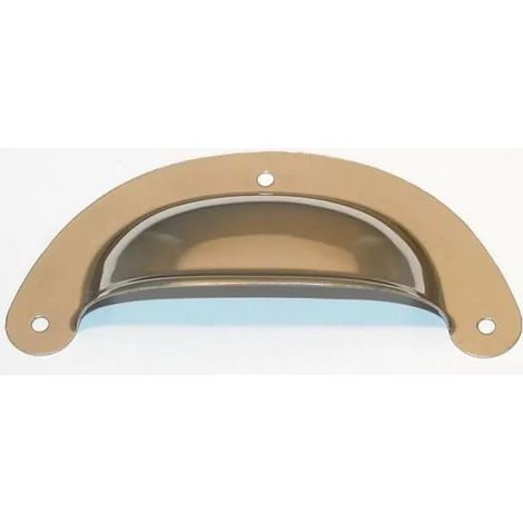 Cadap Tirador concha retro plateado niquelado 40x30 mm
