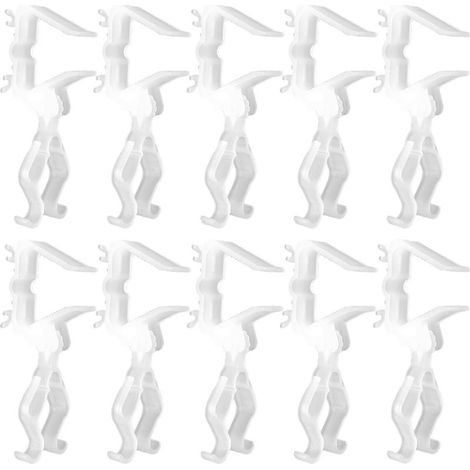 Attaches Pour Guirlandes Lumineuses,10 Pièces Crochets Gouttière Pour Guirlandes - Fixation Robuste pour Tuiles Bardage Maison Clôture Terrasse Arbre (1/5)