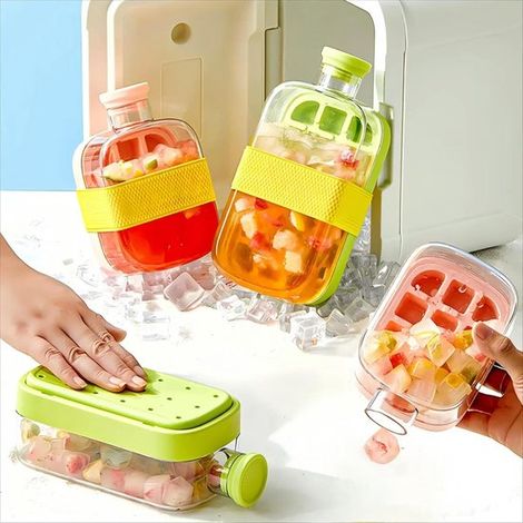 Vassoio per cubetti di ghiaccio/pressa per ghiaccio/macchina per cubetti di ghiaccio per bottiglie, tazze, bollitori, ghiaccio per whisky e bottiglie d'acqua da 800 ml, verde (1/5)