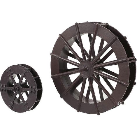 Kit de fontaine à roue à eau en plastique à monter soi-même, ensemble de décoration paysagère de 8 pièces, mesurant respectivement 15 cm et 8 cm. (1/5)