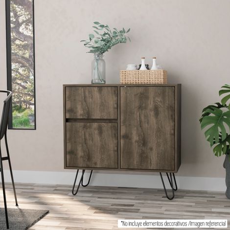 Z80 Andora buffet de salon, avec armoire 80CM L X 80CM P X 35CM L X 35CM D Acorn (1/4)